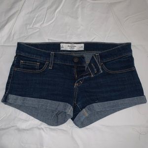 Abercrombie & Fitch dark wash shorts